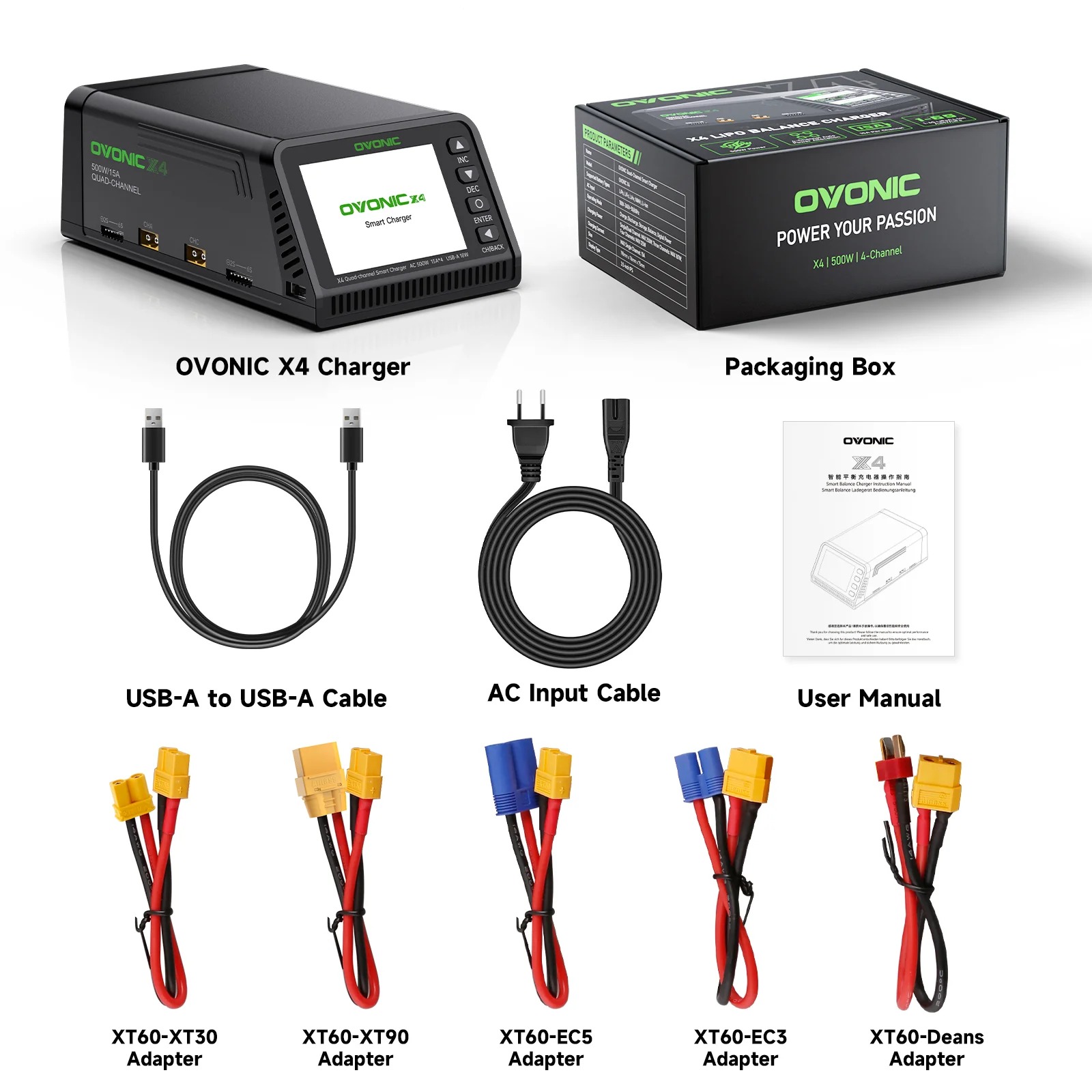 Drone Battery 3S - شاحن بطاريات ذكي Ovonic X4 AC500W
