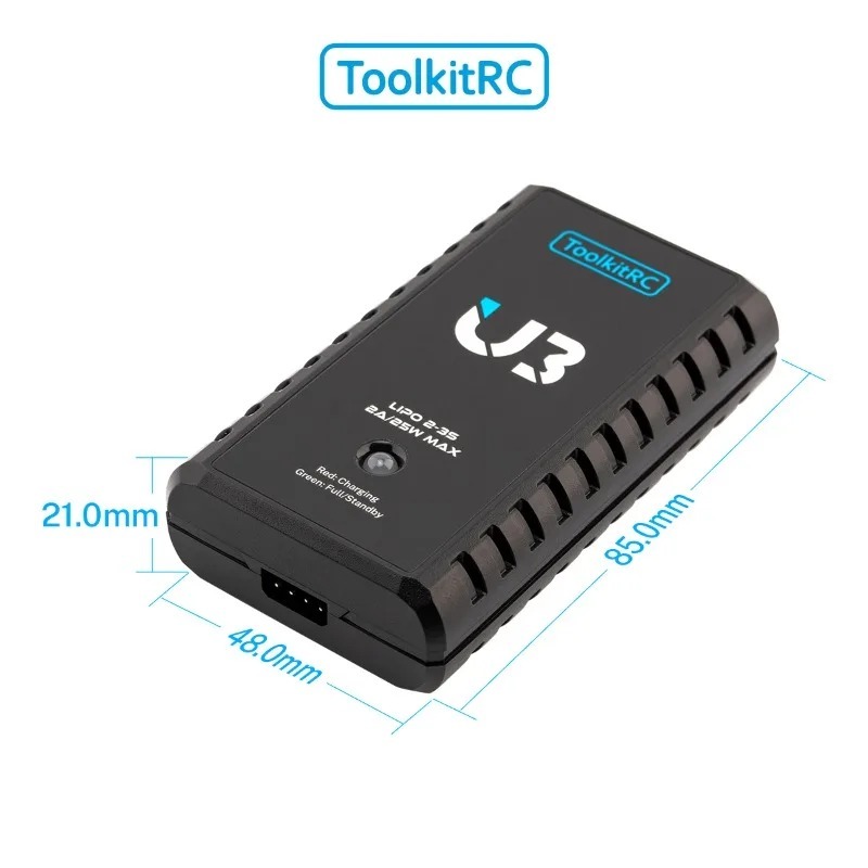 شاحن بطاريات ToolkitRC U3 2-3S - مراجعة Drone Battery 3S وسعره