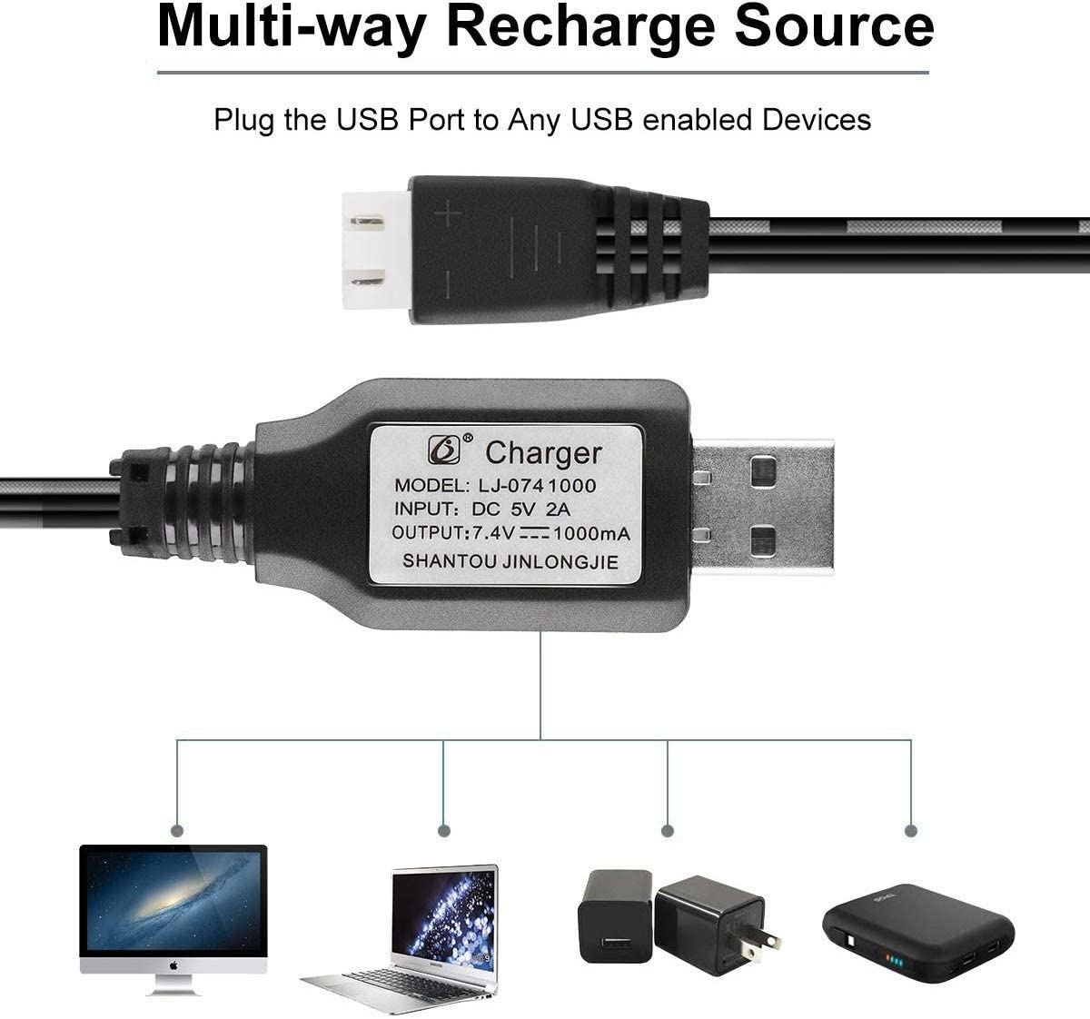 1-حزمة XH-3P التوازن 7.4 فولت  - مراجعة Drone Battery Balance Charger وسعره