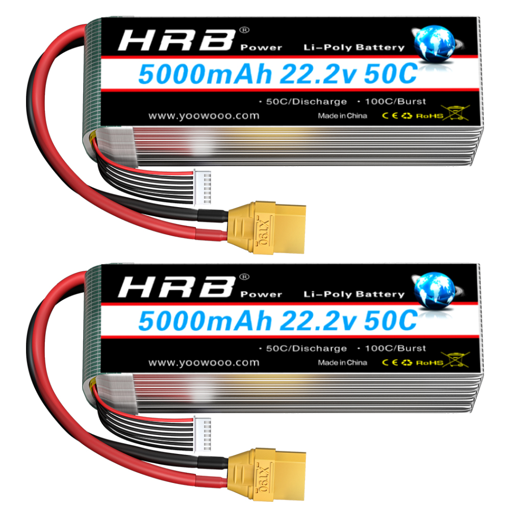 1/2 قطعة HRB 22.2 فولت 5000 مل - مراجعة Drone Battery 4S وسعره