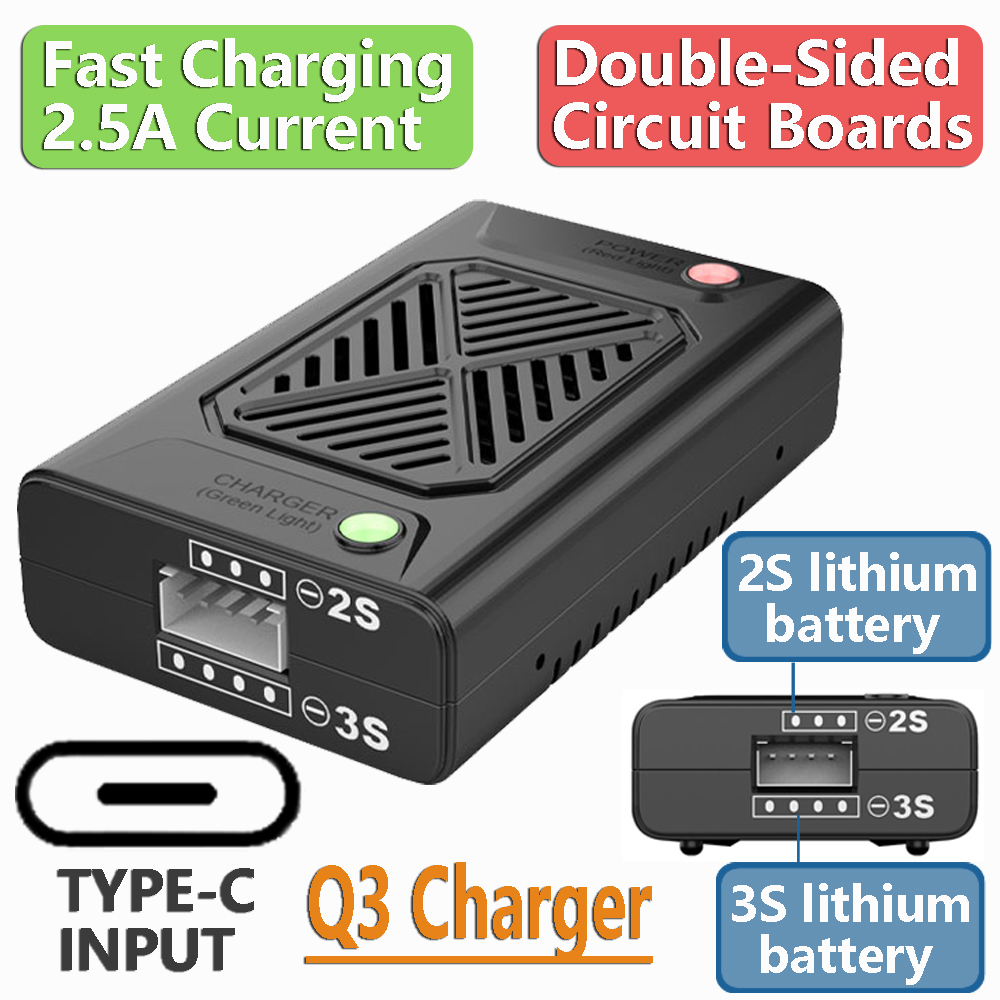 Q3 شاحن ميزان مدمج 2S 3S بطاري - مراجعة Drone Battery 3S وسعره
